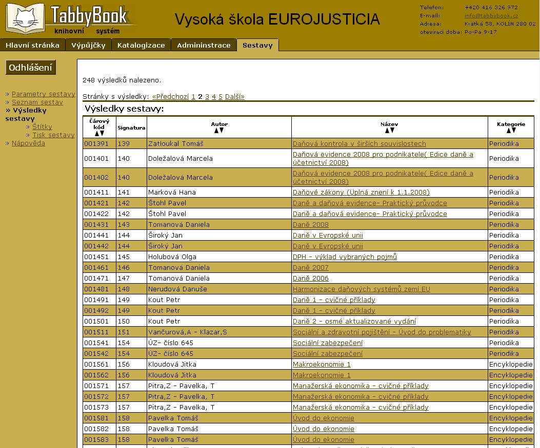 Sestava svazk publikac